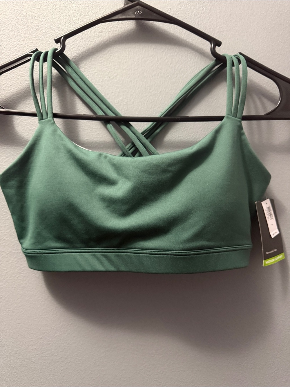 GAP Fit Crisscross Strappy Sports Bralette - Teal Green